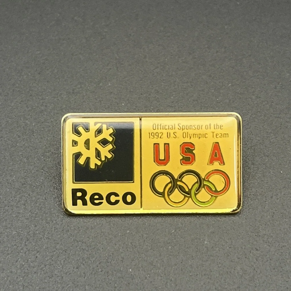 Vintage 1992 Barcelona Summer‎ Olympics Reco Team USA Sponsor Lapel Hat Pin